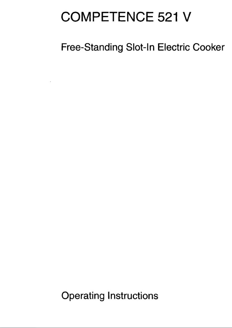 Page 1 de la notice Manuel utilisateur AEG Competence 521 V W