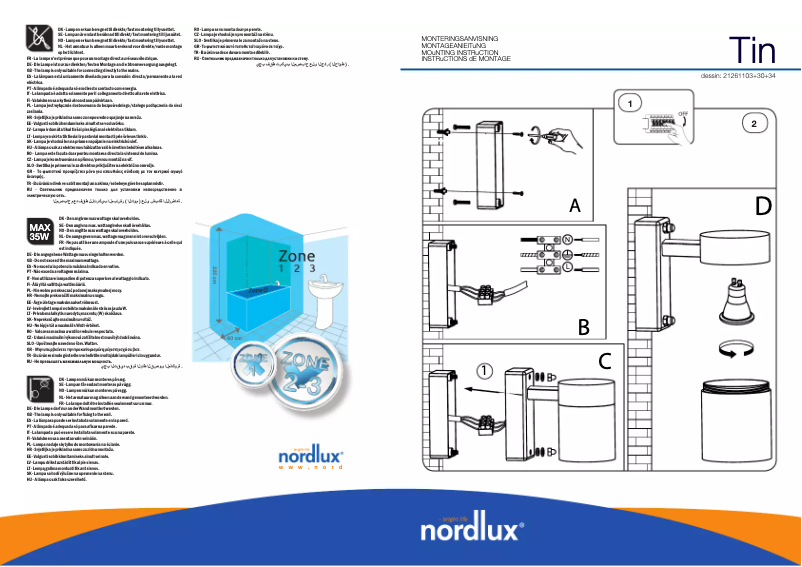 Page n°1 - Manuel utilisateur Nordlux Tin