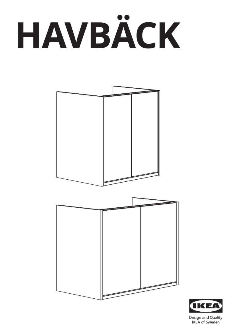 Imagen de la primera página del manual del dispositivo HAVBÄCK 705.350.70