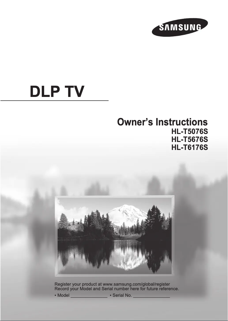 Page n°1 - Manuel utilisateur Samsung HL-T5676S