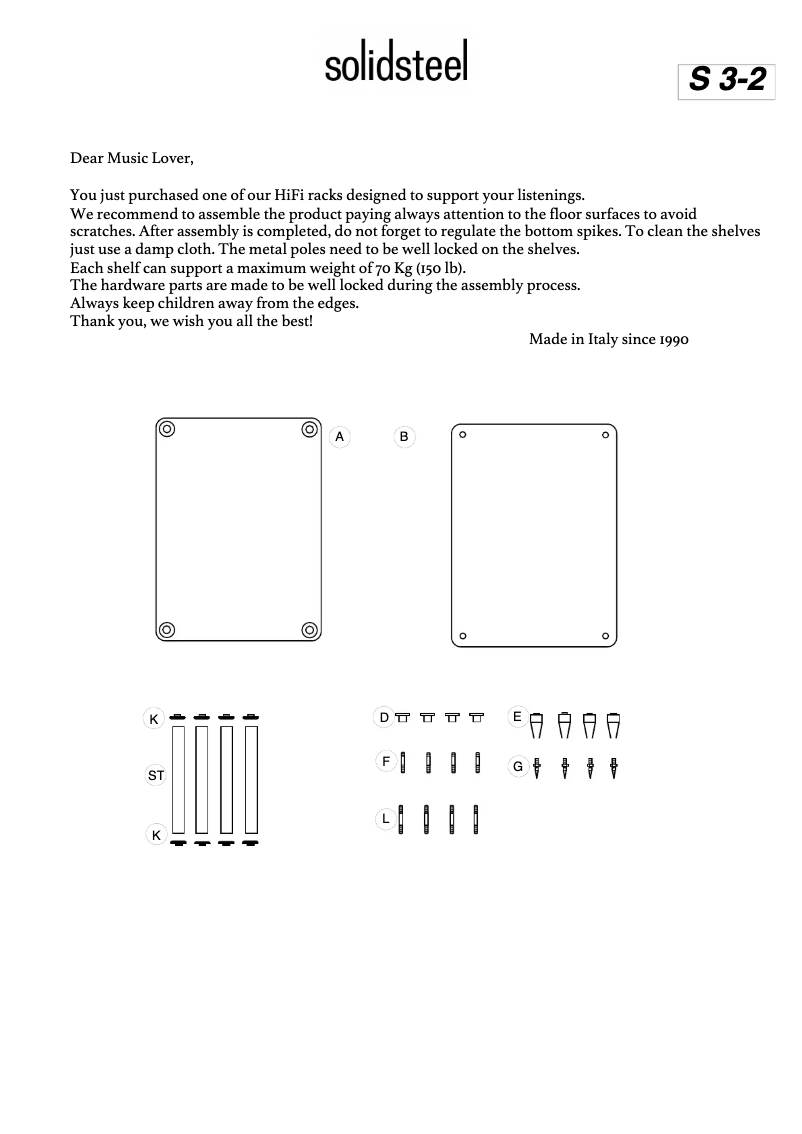 Page 1 de la notice Guide d'installation Solidsteel S3-2