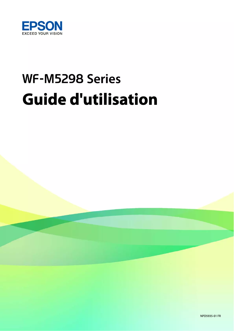 Page n°1 - Manuel utilisateur Epson WorkForce Pro WF-M5298