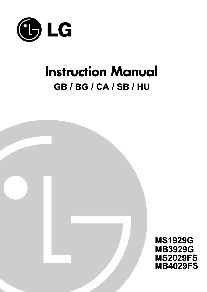 Página 1 del manual Manual de usuario LG MS1929G