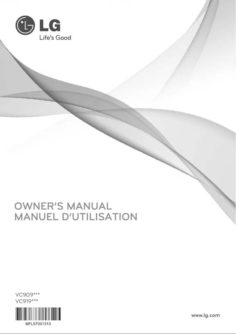 Page n°1 - Manuel utilisateur LG VC9196FS