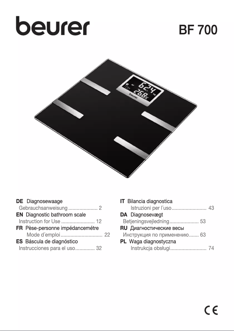 Image de la première page du manuel de l'appareil BF 700