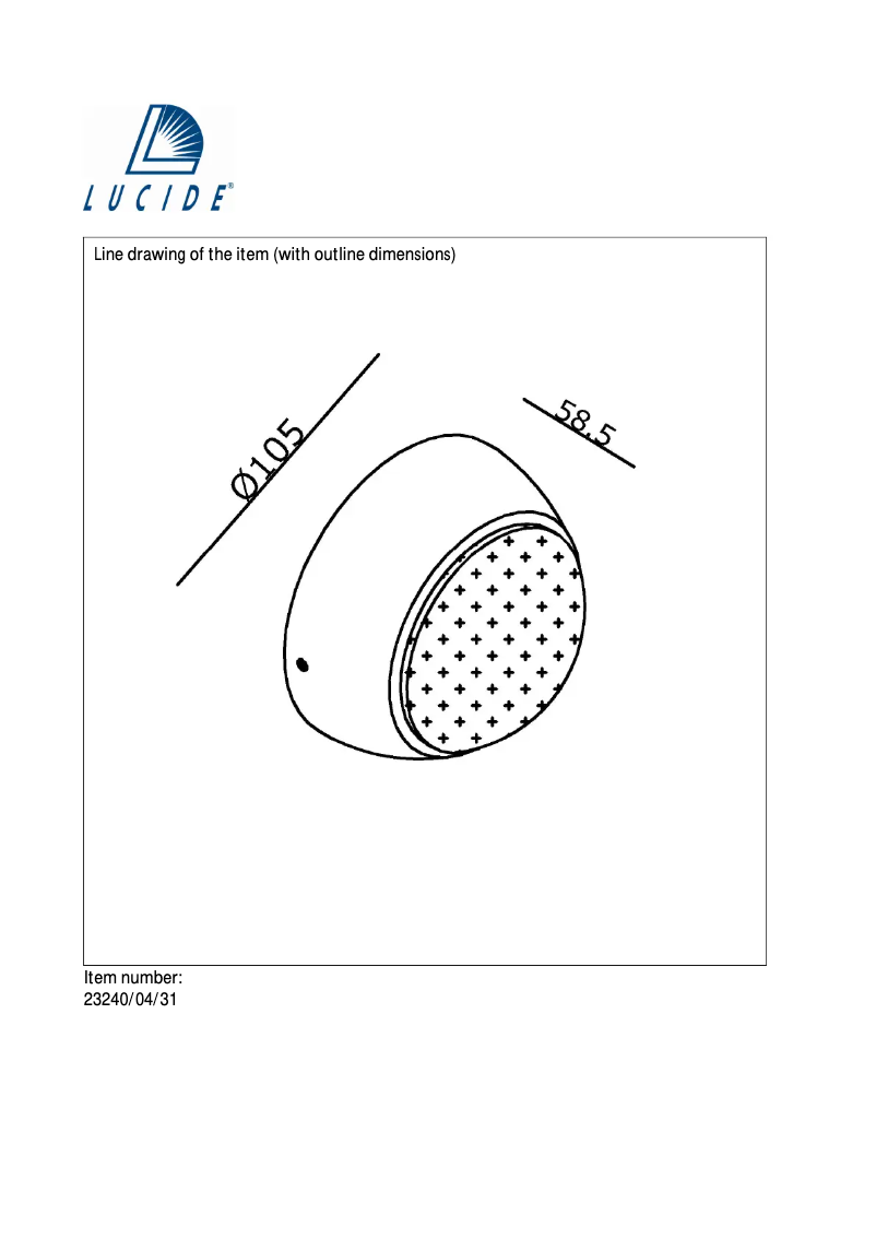 Page n°1 - Manuel utilisateur Lucide Luna 23240/04/31