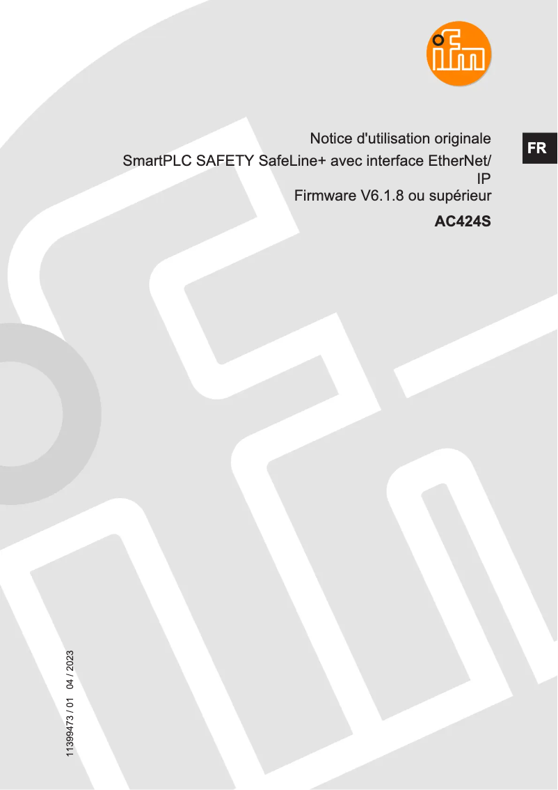 Página 1 del manual Manual de usuario IFM AC424S
