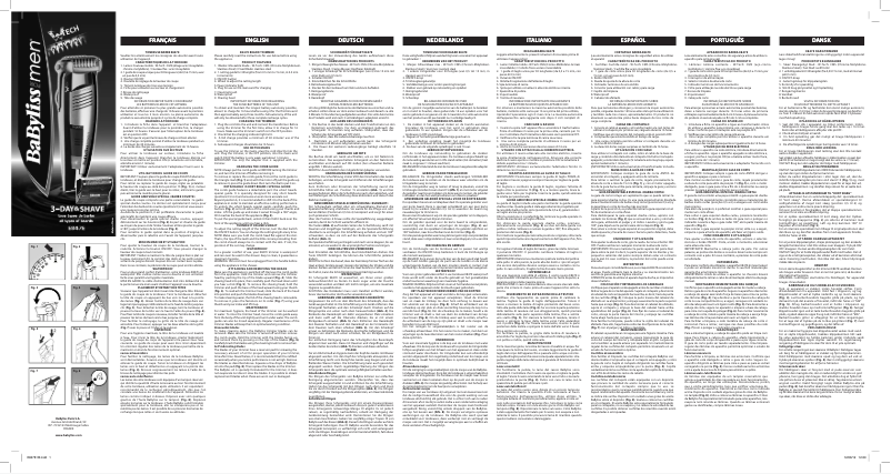 Page 1 de la notice Manuel utilisateur BaByliss E847E