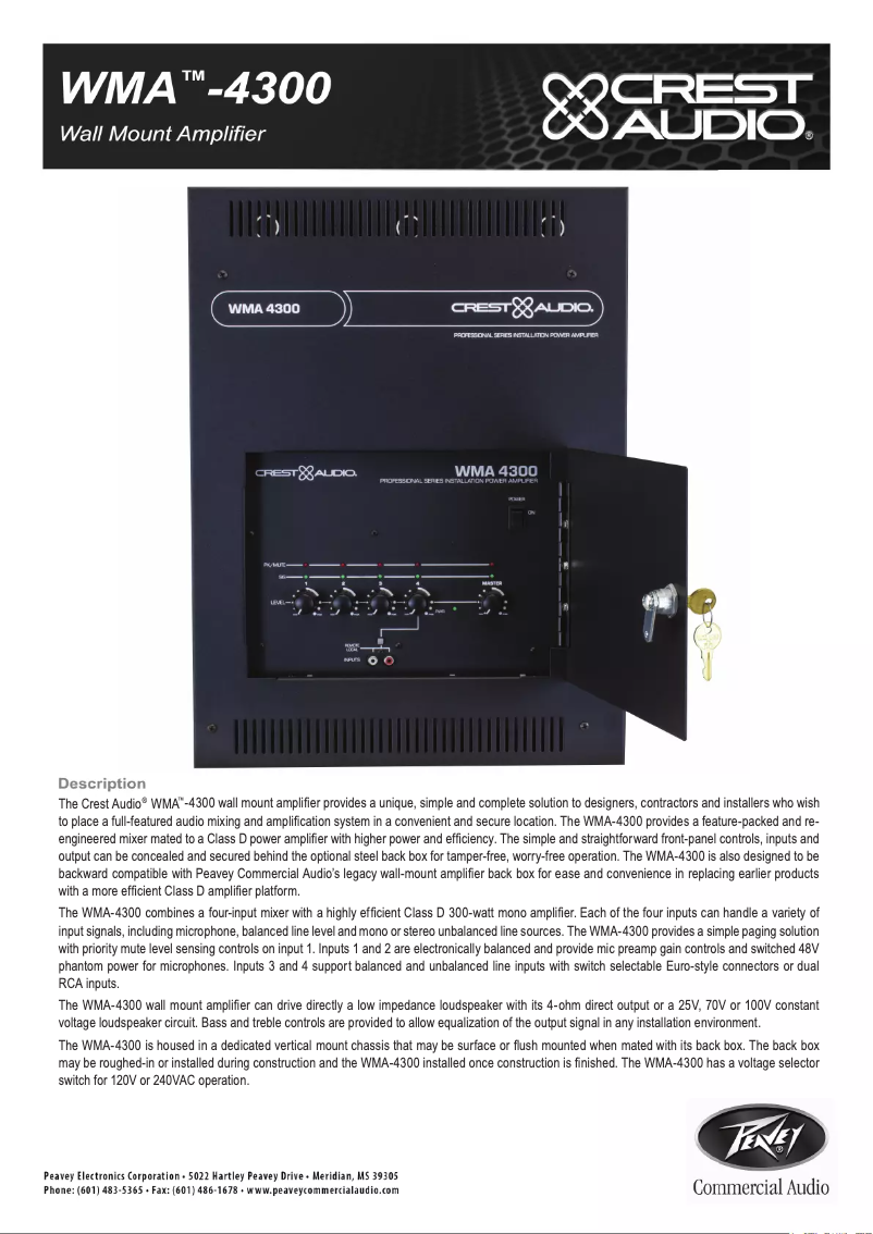 Image de la première page du manuel de l'appareil WMA 4300