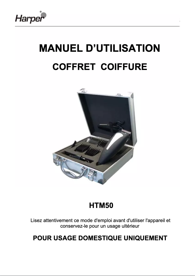Image de la première page du manuel de l'appareil HTM50