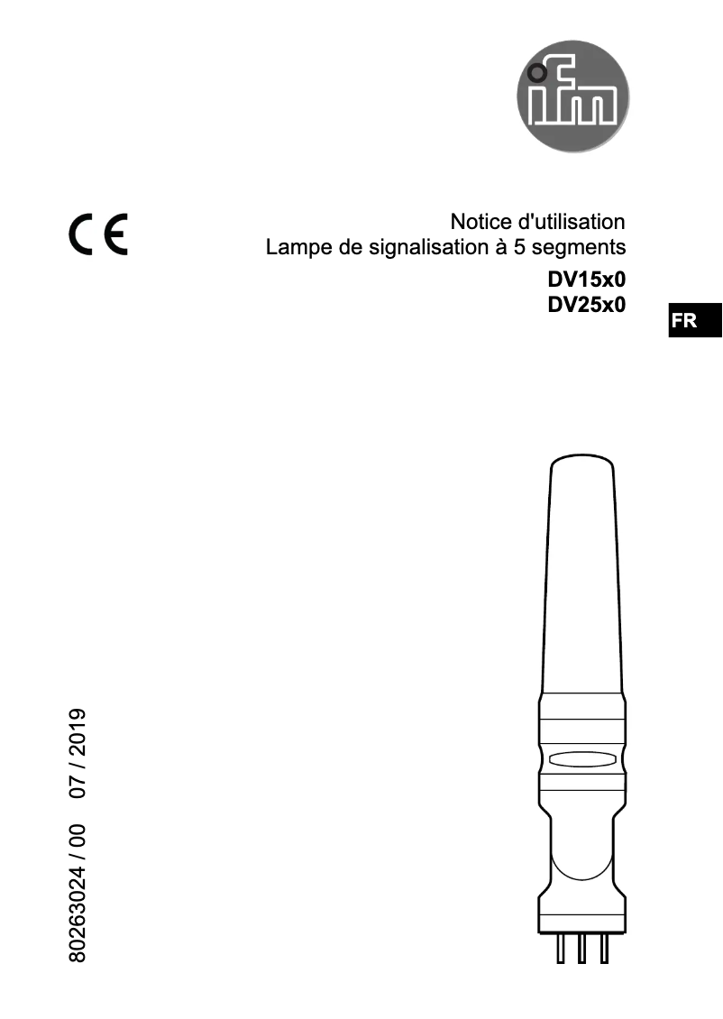 Page n°1 - Manuel utilisateur IFM DV2510