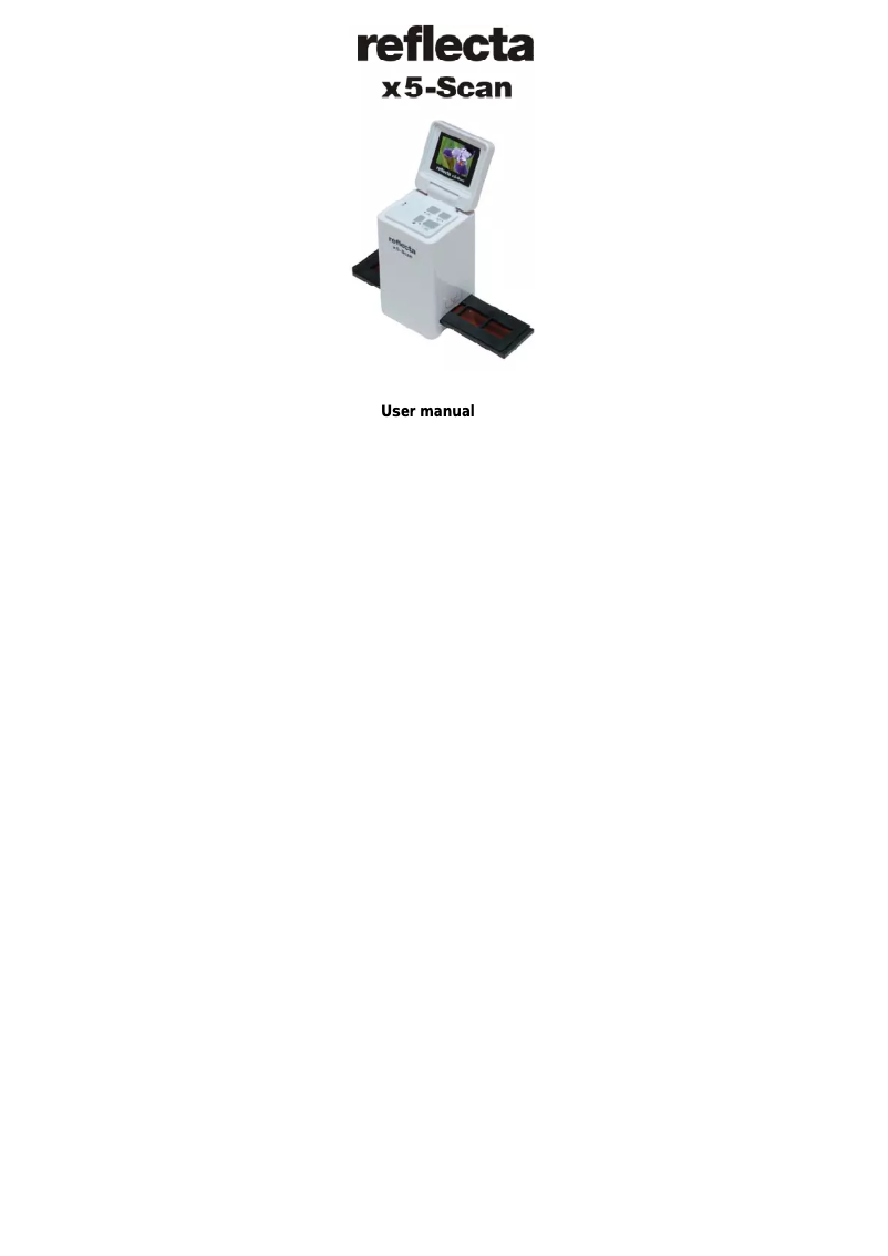 Image de la première page du manuel de l'appareil X5-scan