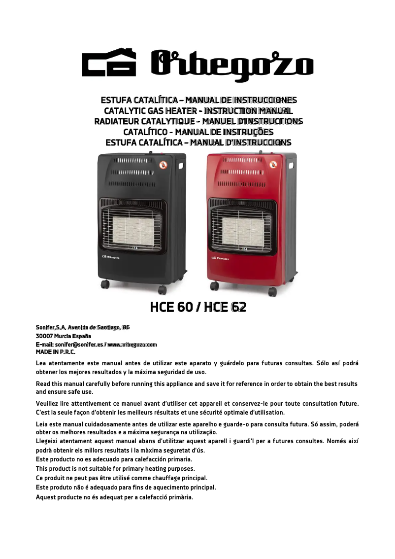 Image de la première page du manuel de l'appareil HCE 62