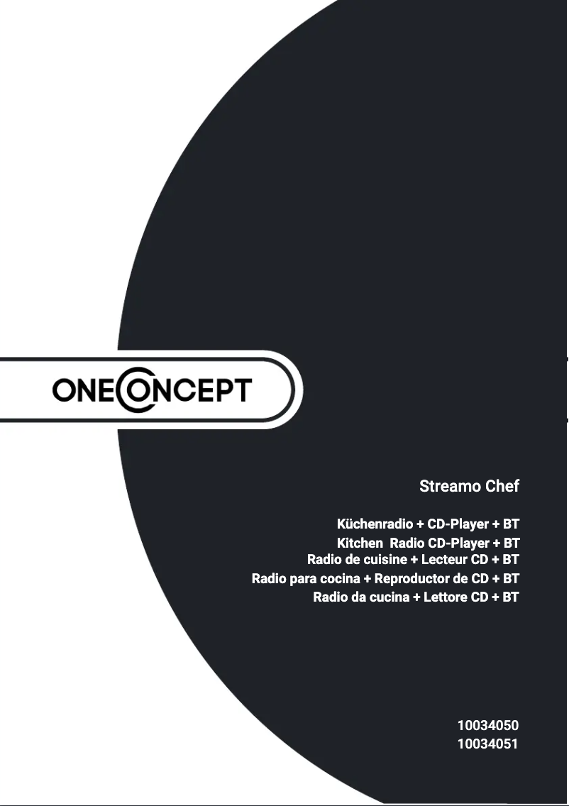 Page n°1 - Manuel utilisateur OneConcept Streamo Chef