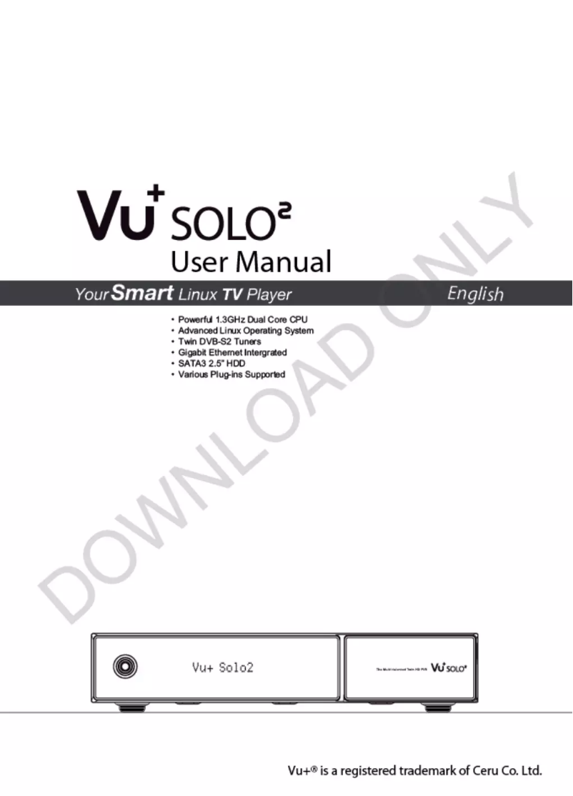 Page n°1 - Manuel utilisateur Vu+ Solo2