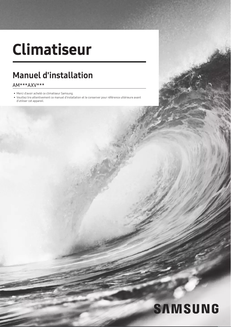 Image de la première page du manuel de l'appareil AM100AXVAGH