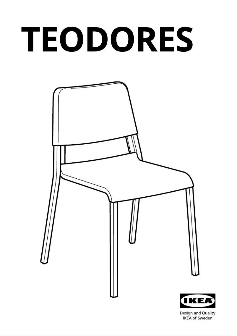 Page 1 de la notice Manuel utilisateur Ikea TEODORES 703.509.38