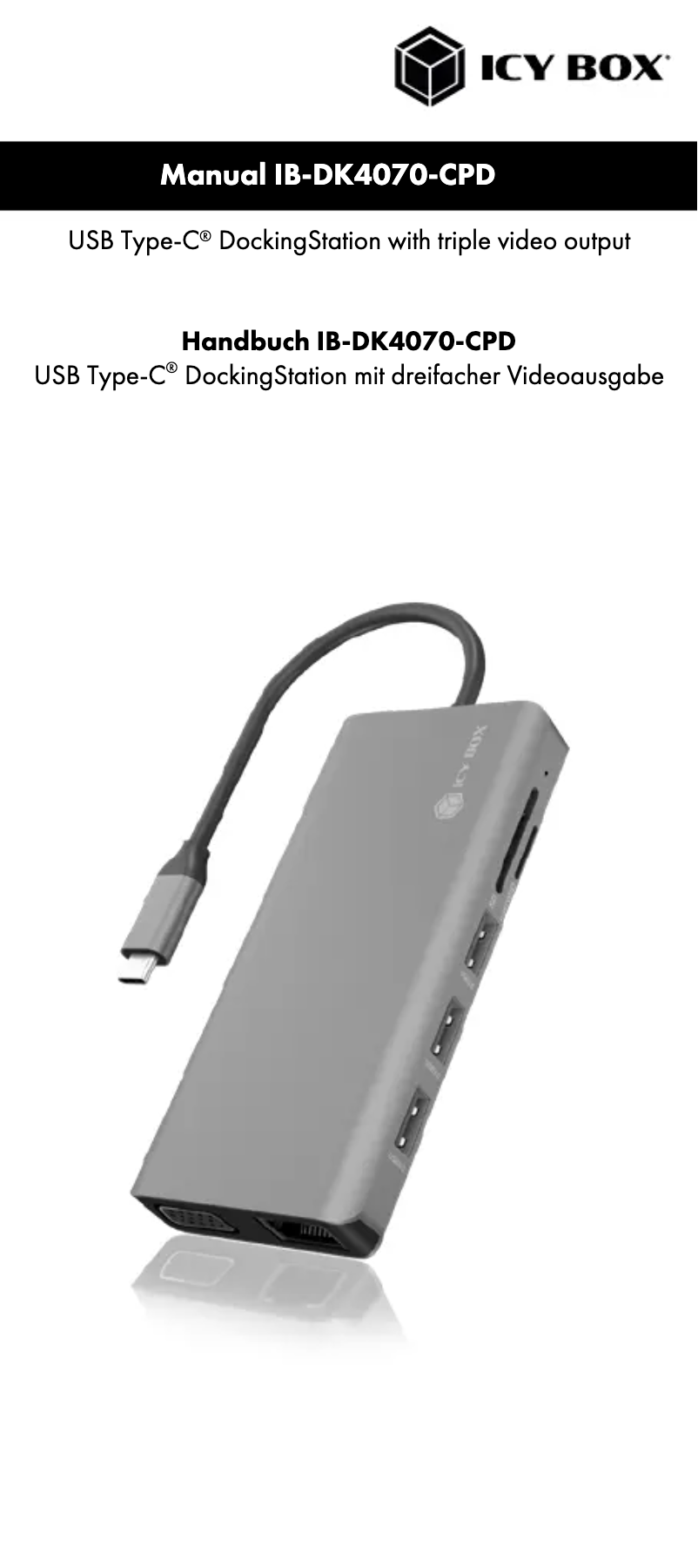 Image de la première page du manuel de l'appareil IB-DK4070-CPD