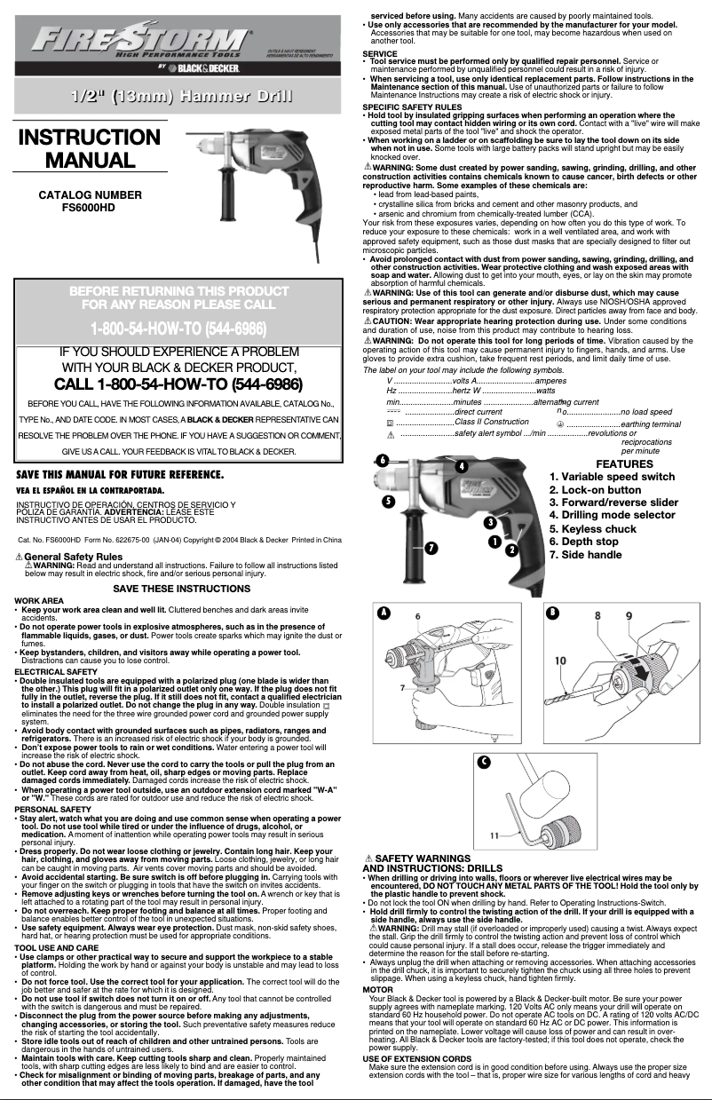 Image de la première page du manuel de l'appareil FS6000HD