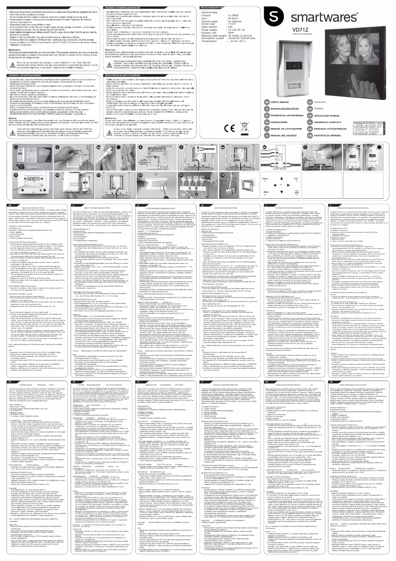 Image de la première page du manuel de l'appareil VD71Z