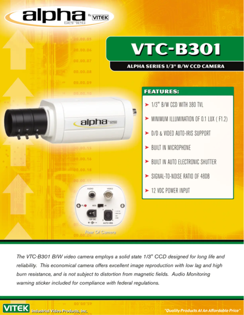 Image de la première page du manuel de l'appareil VTC-B301