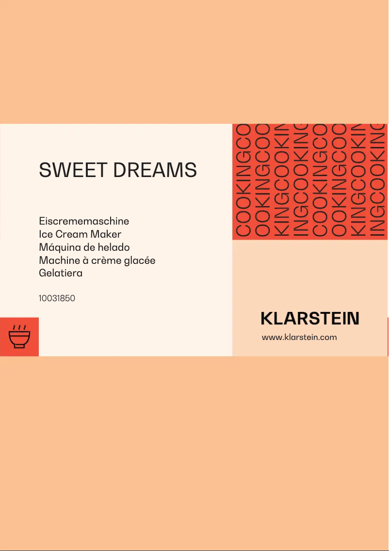 Image de la première page du manuel de l'appareil Sweet Dreams