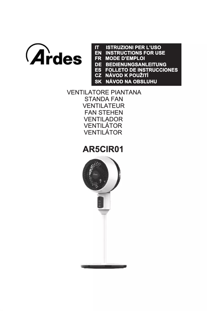 Page 1 de la notice Manuel utilisateur Ardes Cierzo AR5CIR01
