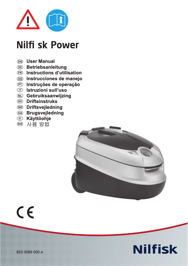 Page n°1 - Manuel utilisateur Nilfisk Power Performer Life