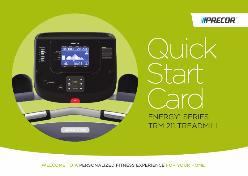 Page 1 de la notice Manuel utilisateur Precor TRM 211