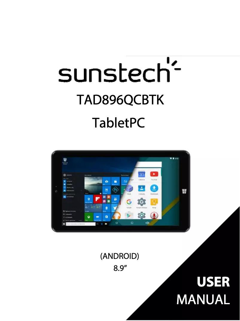 Page 1 de la notice Manuel utilisateur Sunstech TAD 896 QCBTK