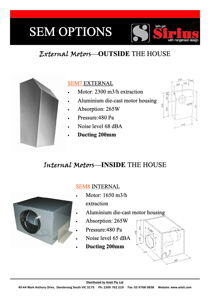 Página 1 del manual Ficha técnica Sirius SDD2LEMIC1180