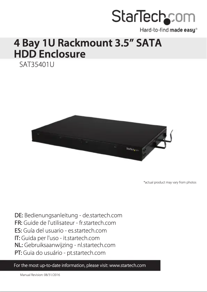Page 1 de la notice Manuel utilisateur StarTech.com SAT35401U