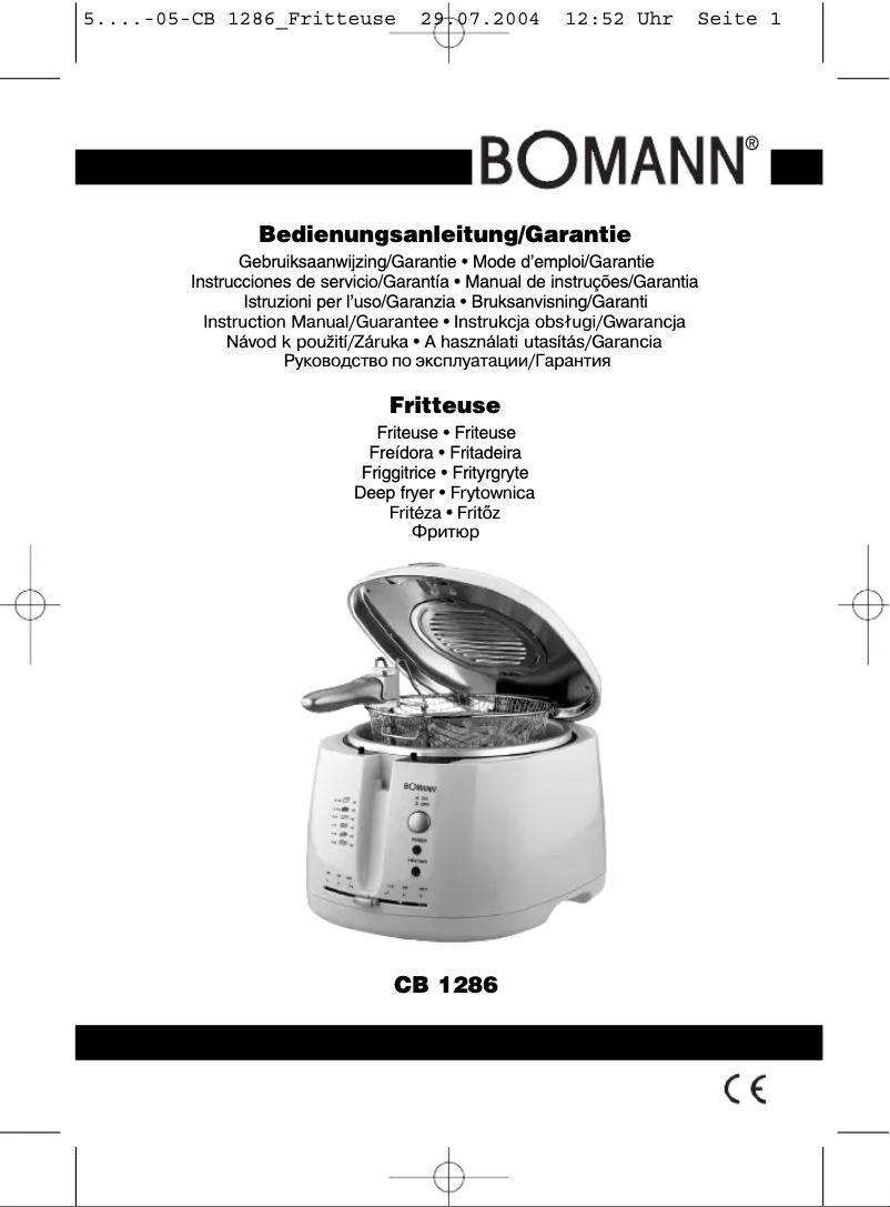 Image de la première page du manuel de l'appareil CB 1286