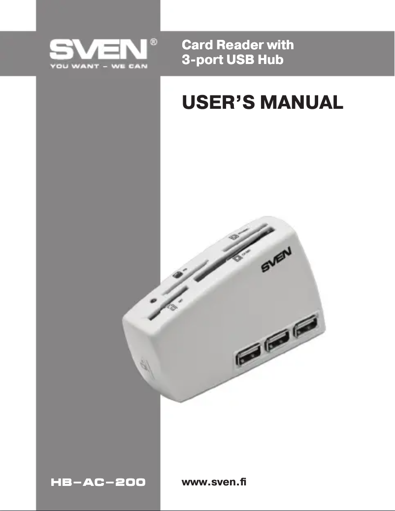 Page n°1 - Manuel utilisateur Sven HB-AC-200