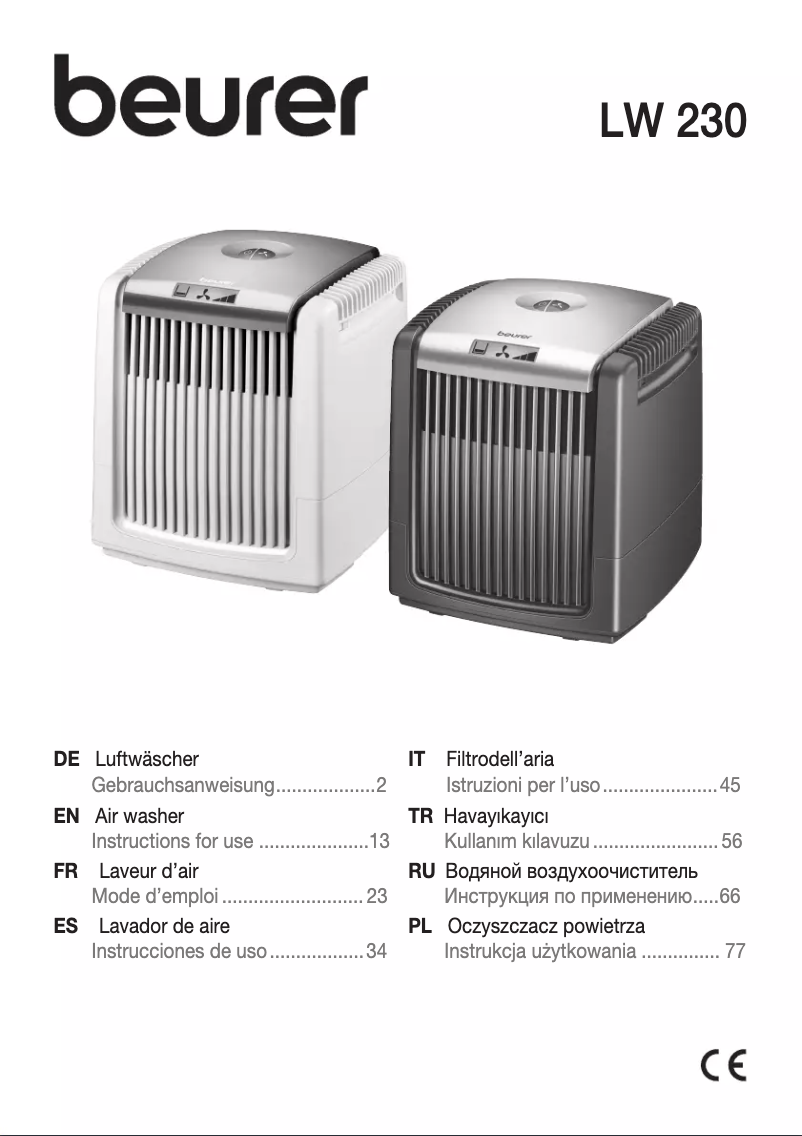 Página 1 del manual Manual de uso y mantenimiento Beurer LW 230
