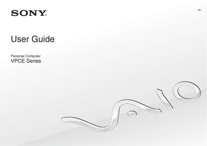 Page n°1 - Manuel utilisateur Sony Vaio VPCEB11FM