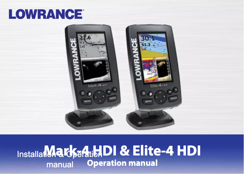 Page 1 de la notice Manuel utilisateur Lowrance Elite 4 HDI