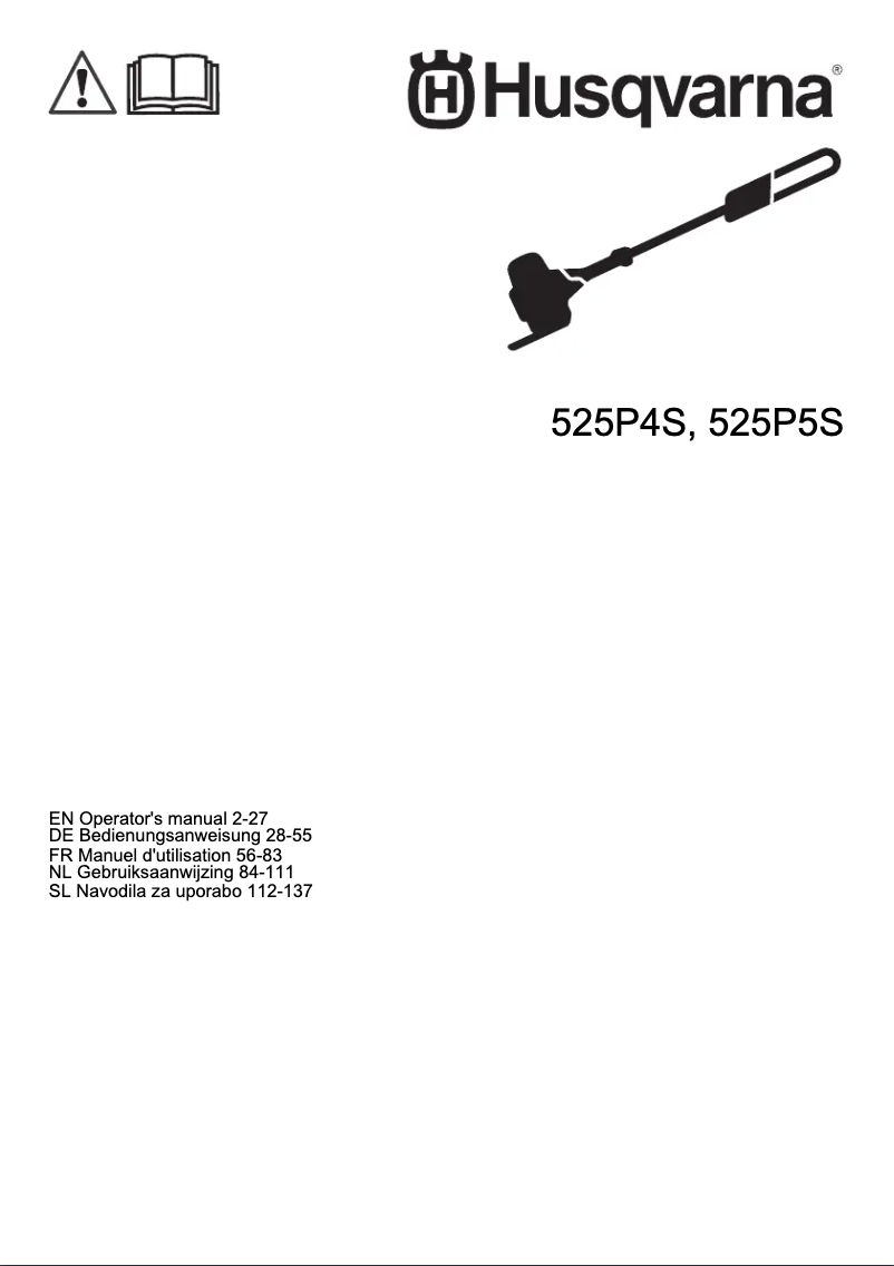Page 1 de la notice Manuel utilisateur Husqvarna 525P5S
