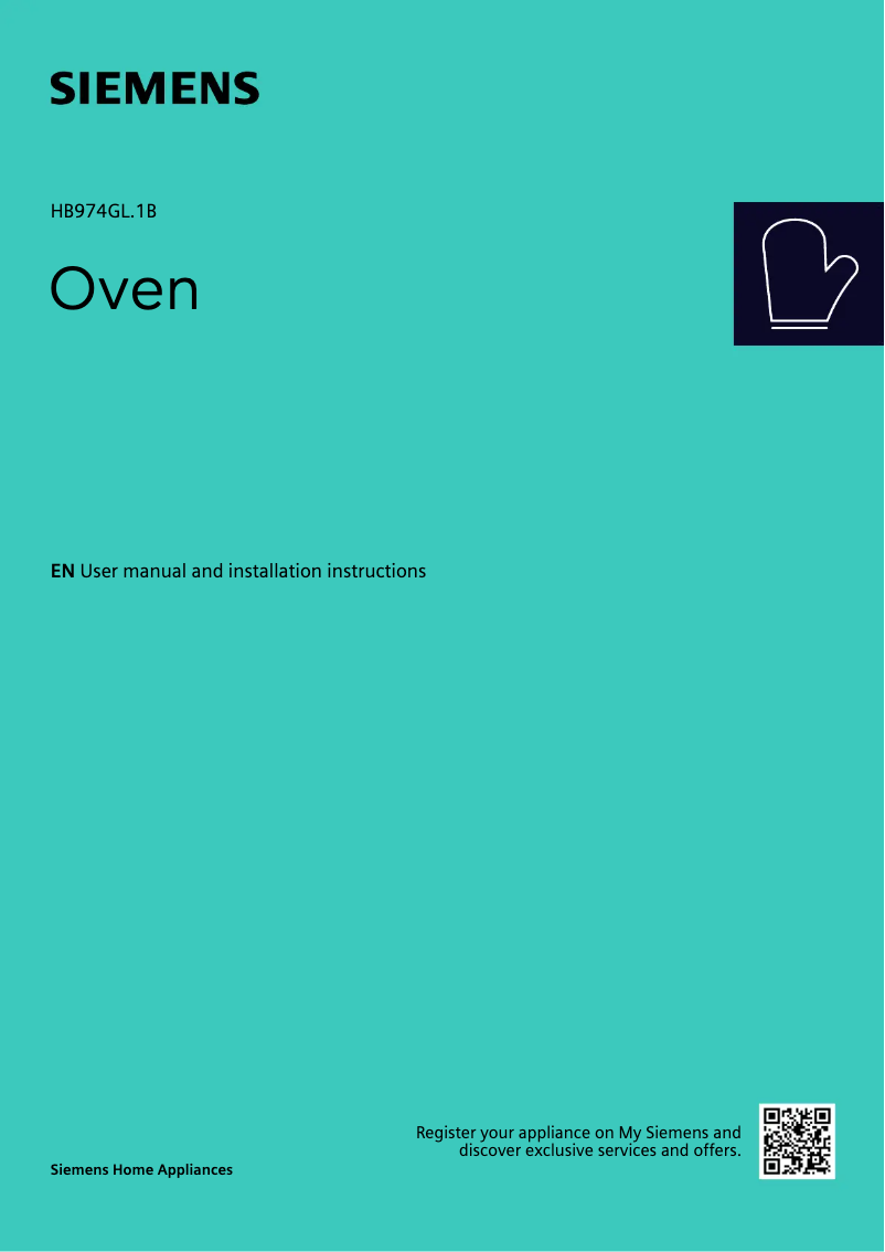 Page 1 de la notice Manuel utilisateur Siemens HB974GLB1B