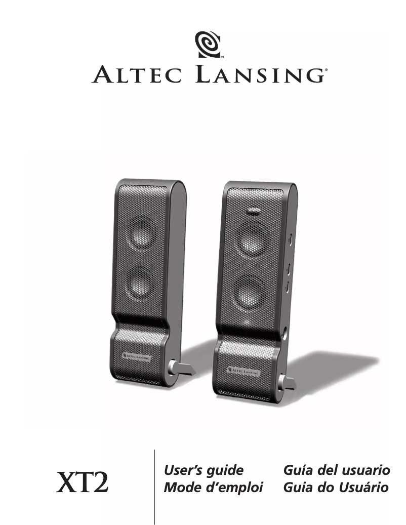 Page 1 de la notice Manuel utilisateur Altec Lansing XT2
