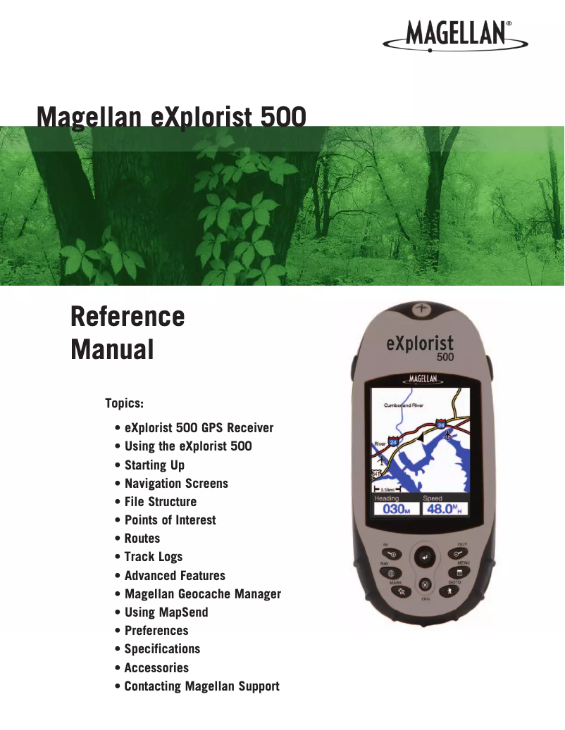 Page n°1 - Manuel utilisateur Magellan EXplorist 500
