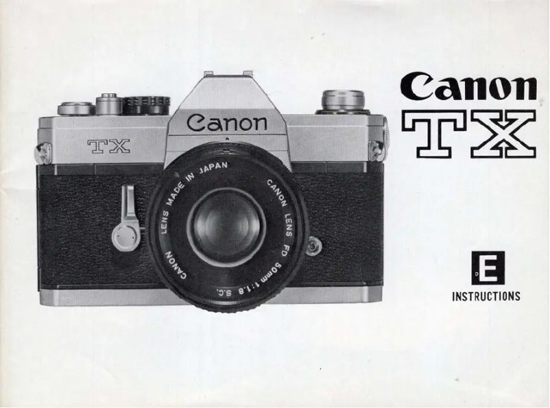 Page n°1 - Manuel utilisateur Canon TX