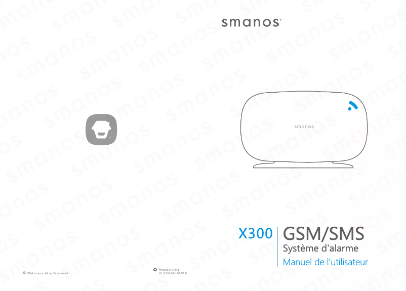 Page 1 de la notice Manuel utilisateur smanos X300