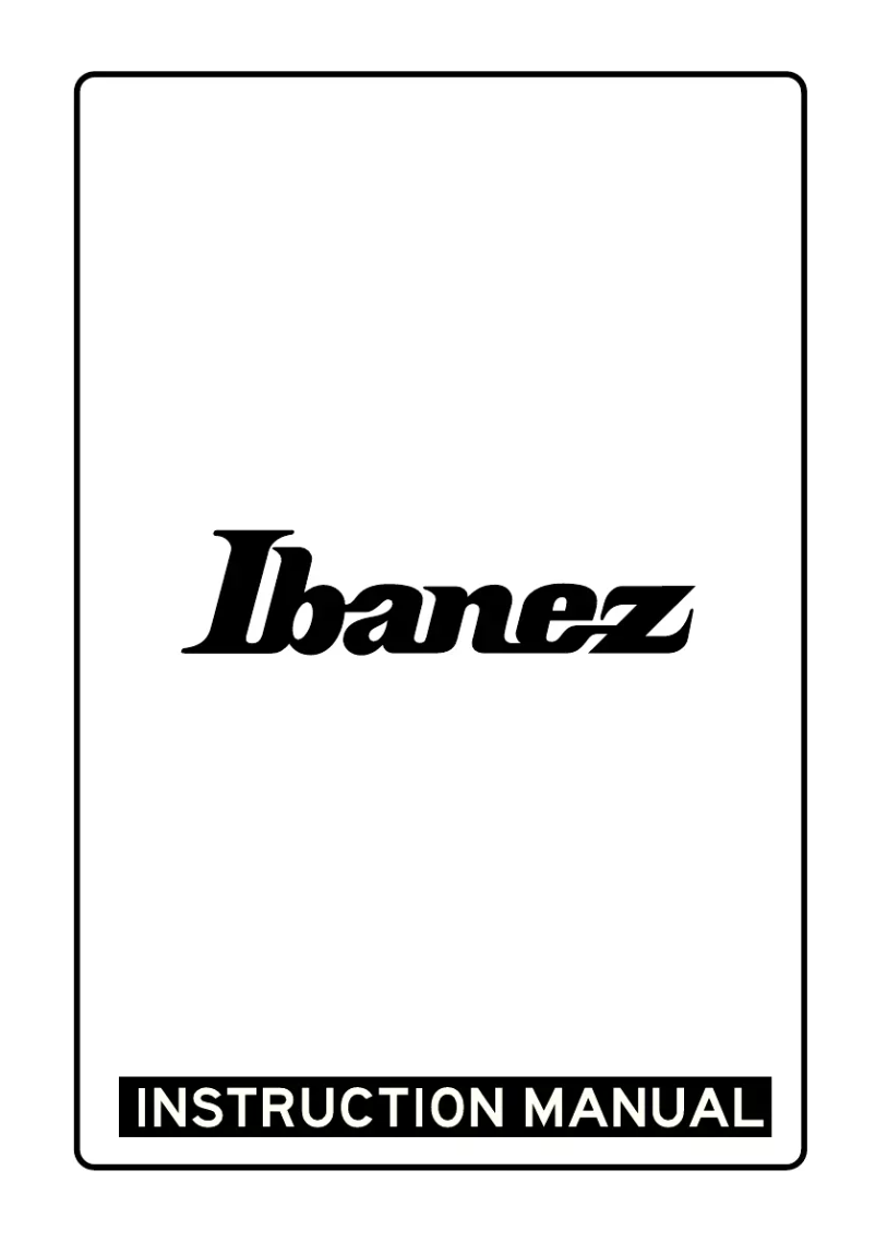Page n°1 - Manuel utilisateur Ibanez Soundgear SR300