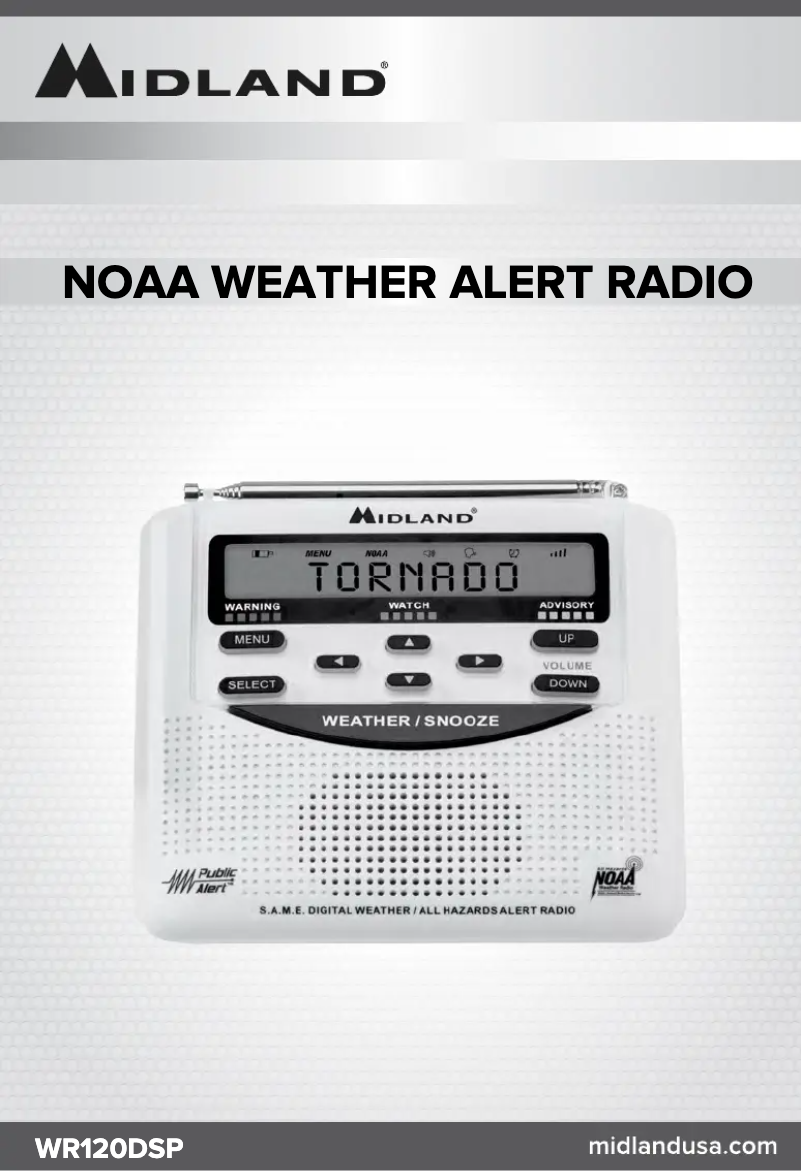Page 1 de la notice Manuel utilisateur Midland WR120B