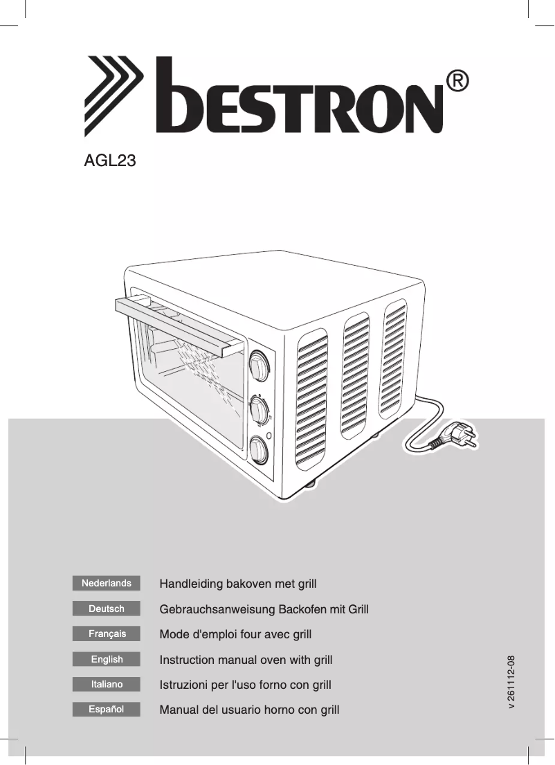 Page 1 de la notice Manuel utilisateur Bestron AGL23