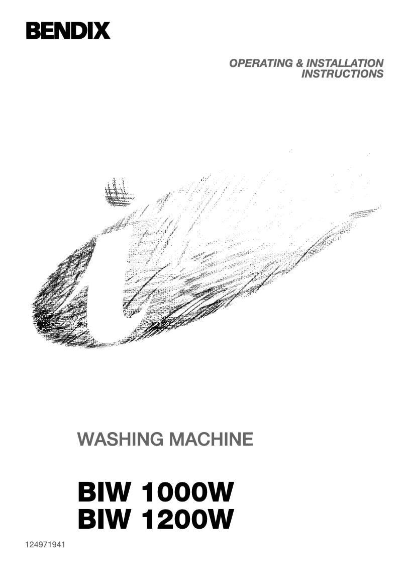 Page 1 de la notice Manuel utilisateur Bendix BIW 1000 W