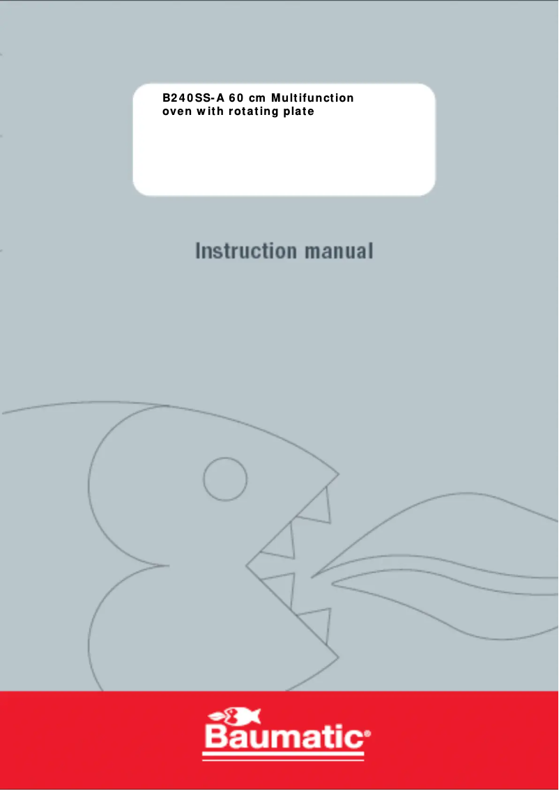 Page n°1 - Manuel utilisateur Baumatic B240SS