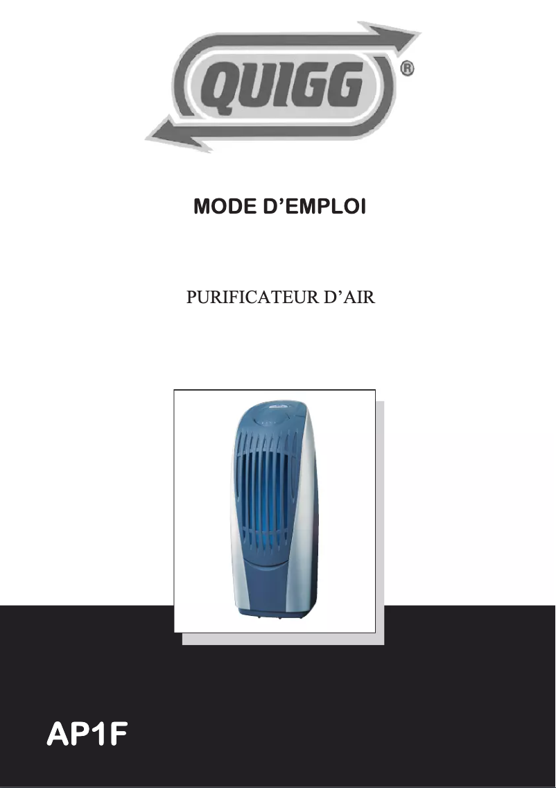 Image de la première page du manuel de l'appareil AP1