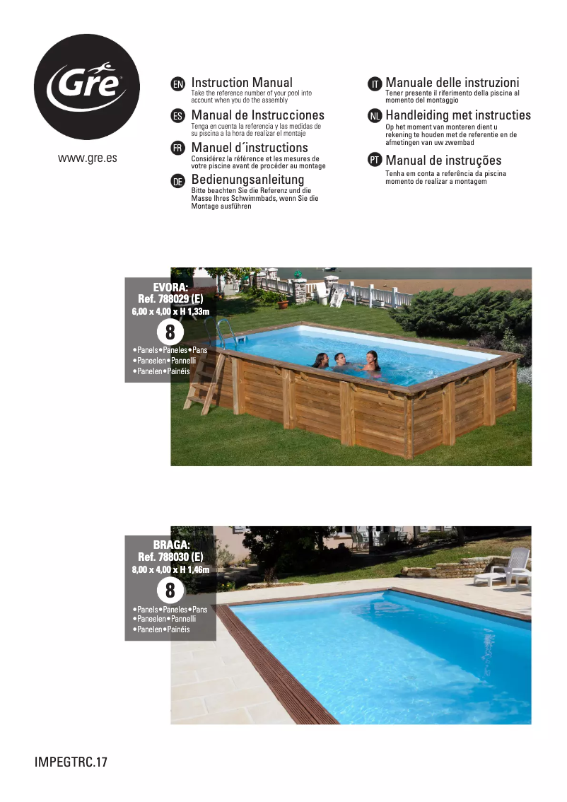 Page 1 de la notice Manuel utilisateur Gre Evora 788029